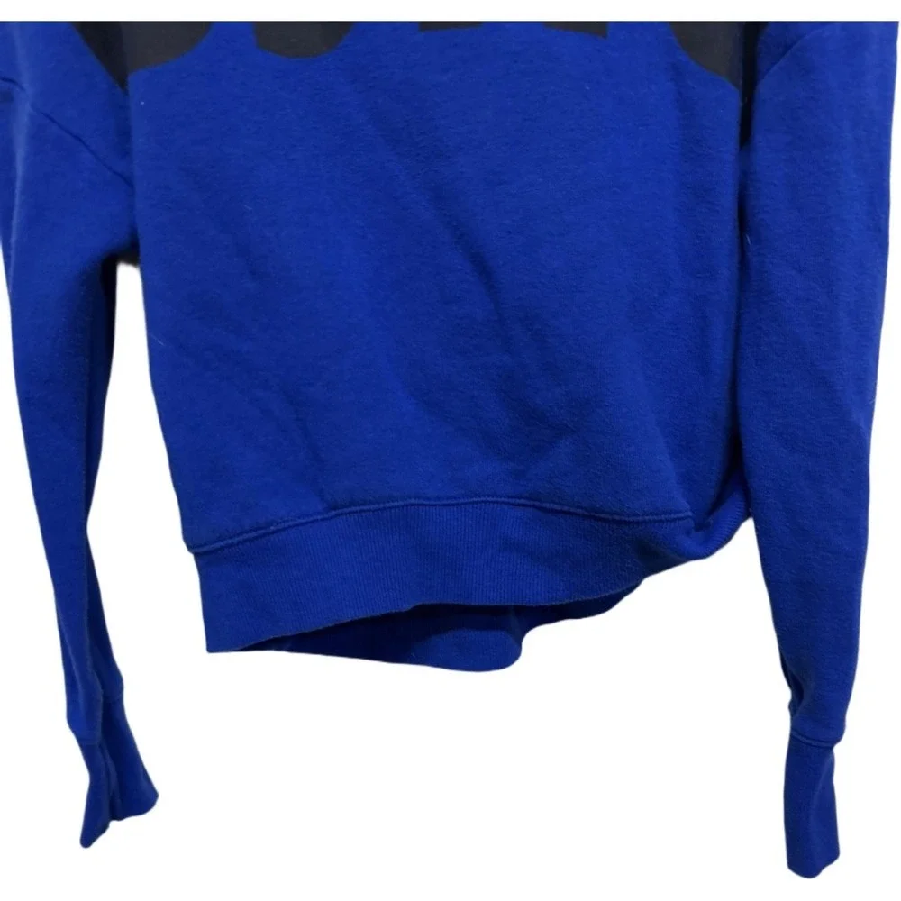 Justice Blue Hoodie Girls Size Small 6/7 Logo Casual Pullover